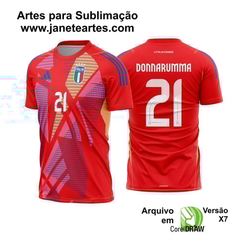 Arte Vetor Camisa Italia Goleiro 2024 - 2025 + Fonte TTF Arte Vetor Camisa Italia Goleiro 2024 - 2025 + Fonte TTF