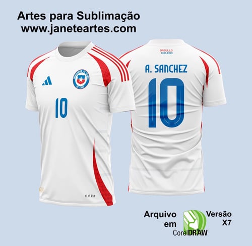 Arte Vetor Camisa Chile Reserva 2024 - 2025 Arte Vetor Camisa Chile Reserva 2024 - 2025