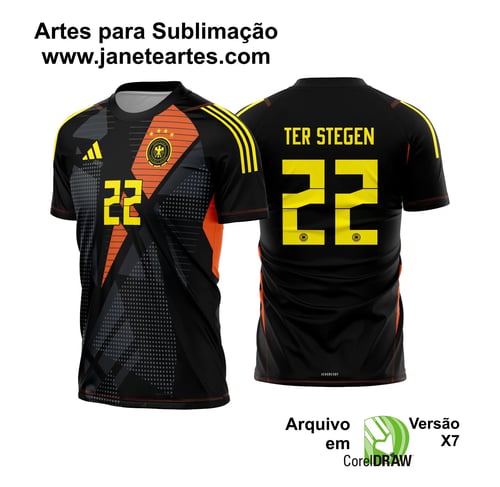 Arte Vetor Camisa Alemanha Goleiro 2024 - 2025