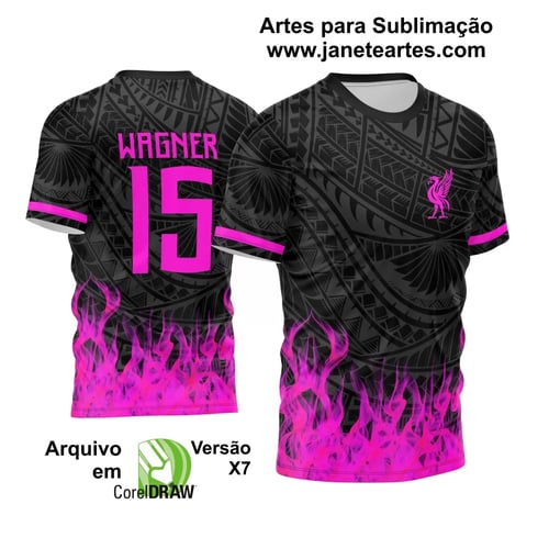 Arte Vetor Camisa Interclasse Tribal e Fogo 2024