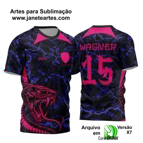 Arte Vetor Camisa Interclasse Cobra Rosa 2024