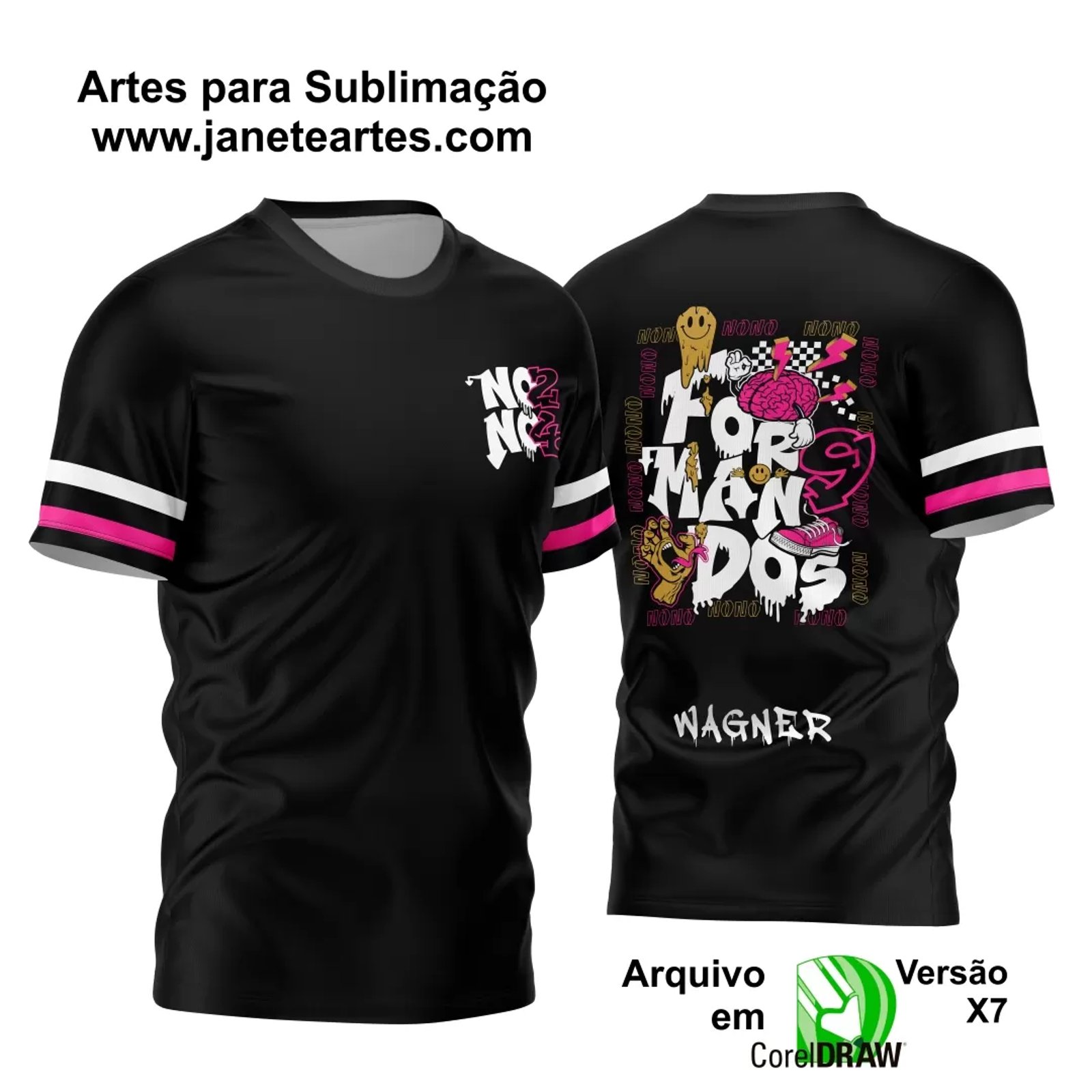 Arte Vetor Camisa Formandos Nono Ano 2024 Rosa