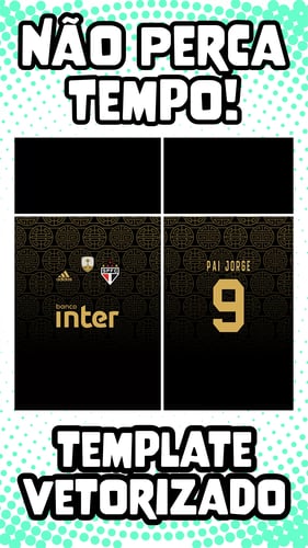 Arte Camisa São Paulo Fantasia 2023 Tamplate Vetor