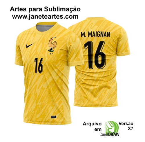 Arte Vetor Camisa França Goleiro 2024 - 2025