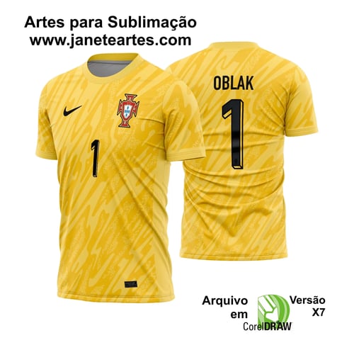 Arte Vetor Camisa Portugal Goleiro 2024 - 2025 Arte Vetor Camisa Portugal Goleiro 2024 - 2025