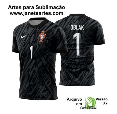 Arte Vetor Camisa Portugal Goleiro 2024 - 2025 Arte Vetor Camisa Portugal Goleiro 2024 - 2025