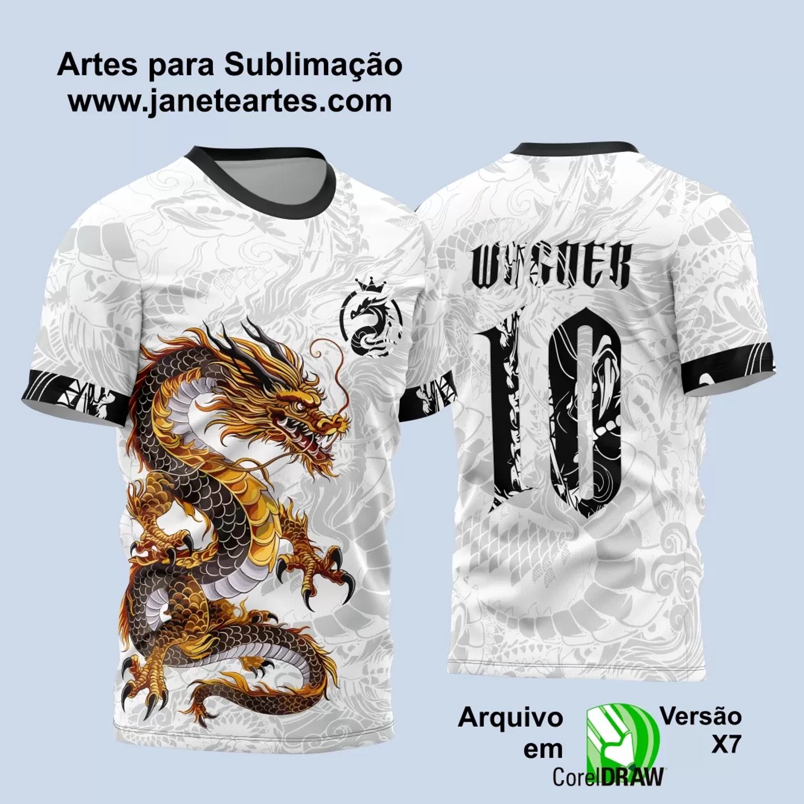 Arte Vetor Camisa InterClasse Dragão 2024