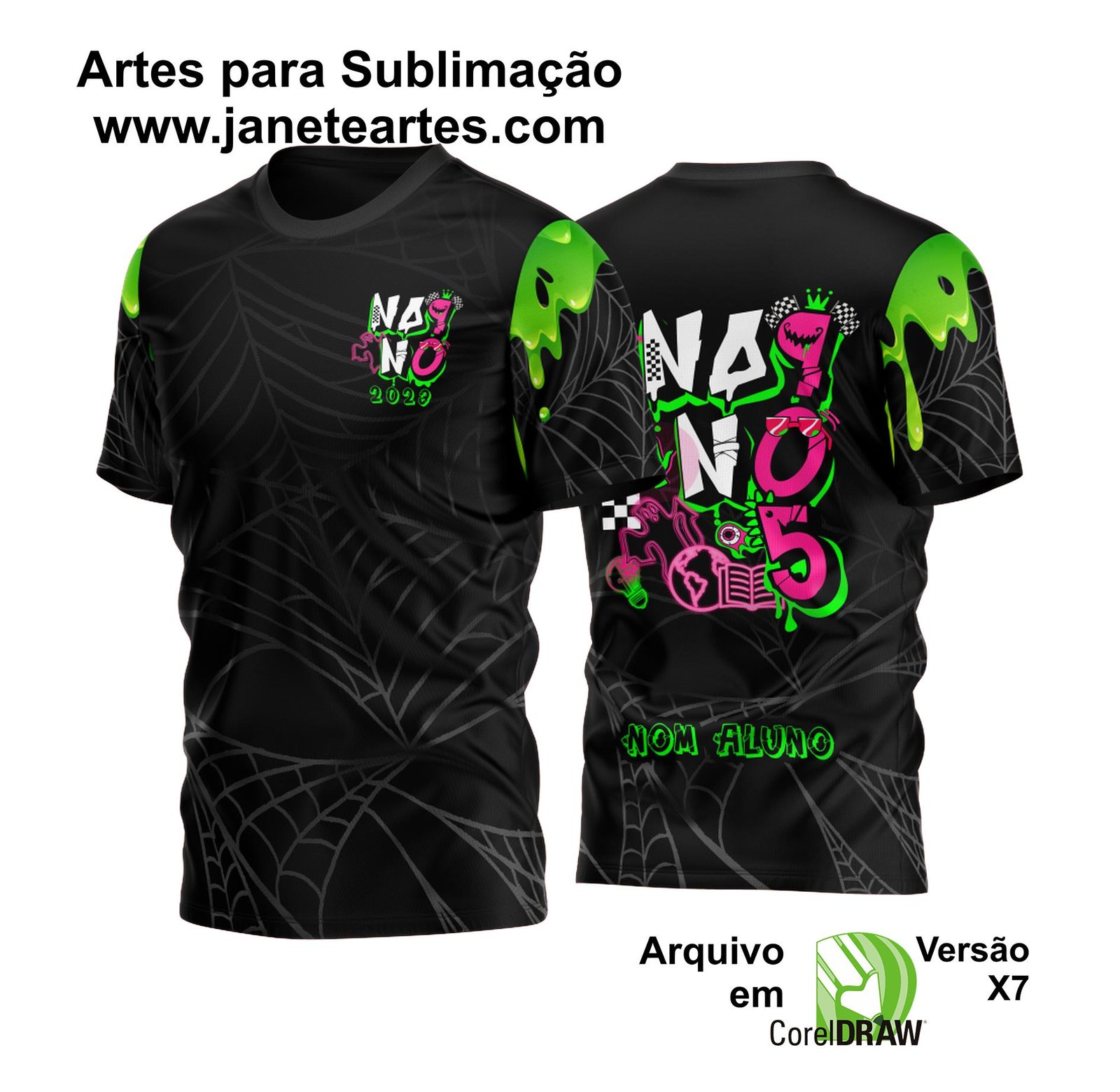Arte Vetor, Camisa Formandos, 9 Ano, Halloween, Sublimação, Arquivo Digital, Personalizados, Tema Festivo