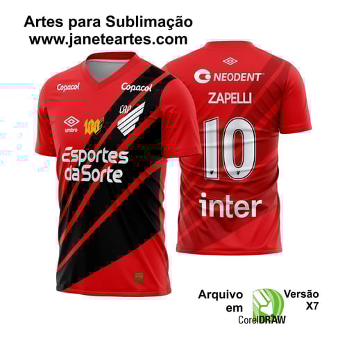 Arte Vetor Camisa Athletico PR Titular 2024 - 2025
