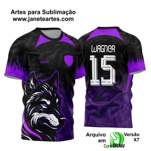 Arte Vetor Camisa Interclasse - Jogos Internos - 2024 - Lobo Roxo