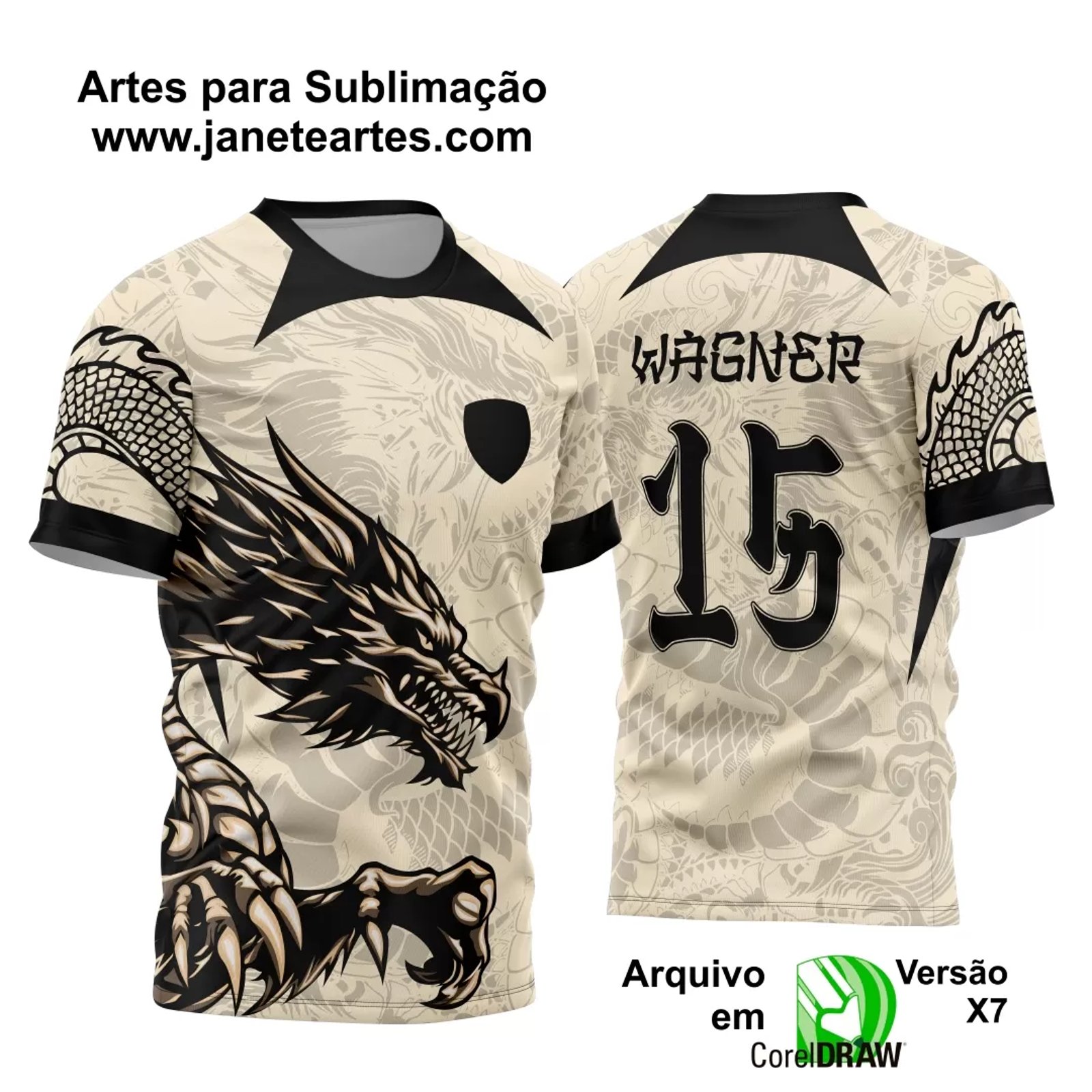 Arte Vetor Camisa Interclasse - Jogos Internos - 2024 - Dragão