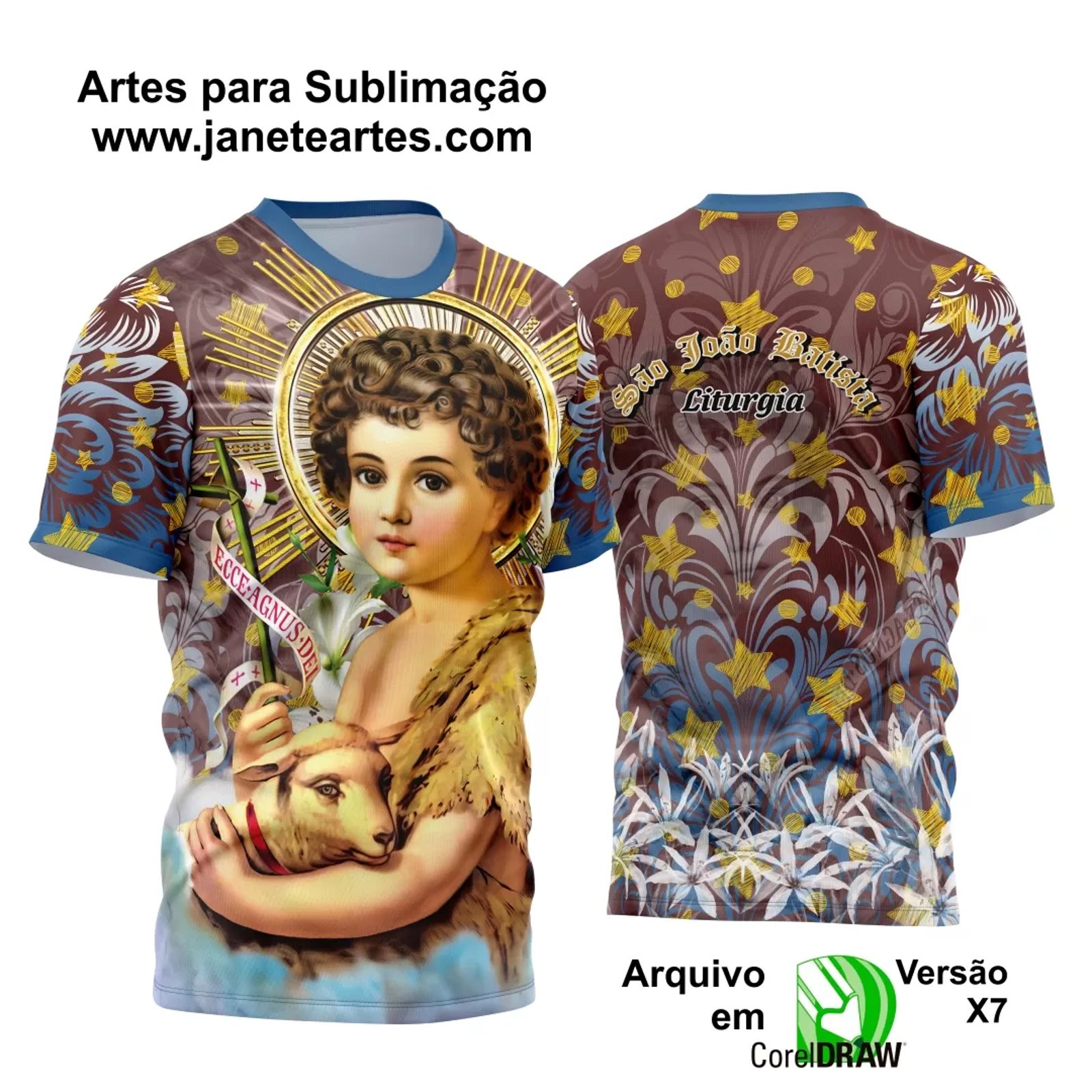 Arte Camisa Estampa Religião 2025 - São João Batista