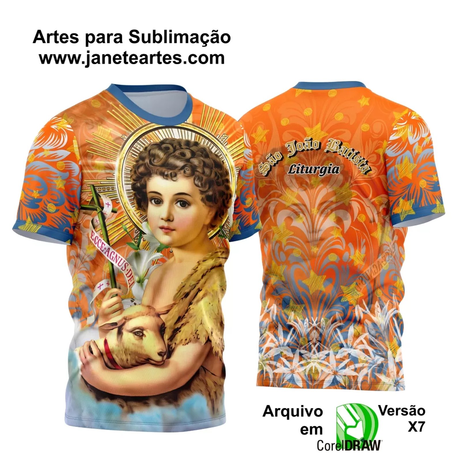 Arte Camisa Estampa Religião 2025 - São João Batista