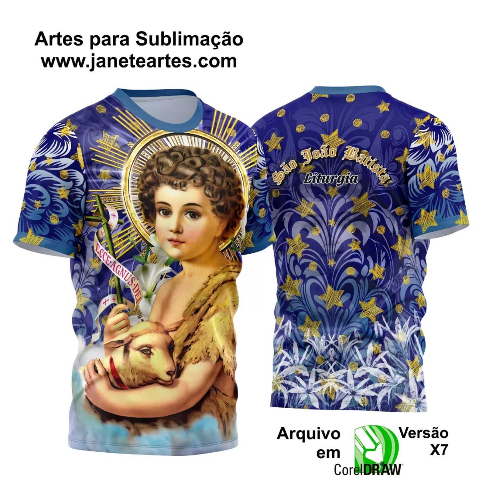 Arte Camisa Estampa Religião 2025 - São João Batista