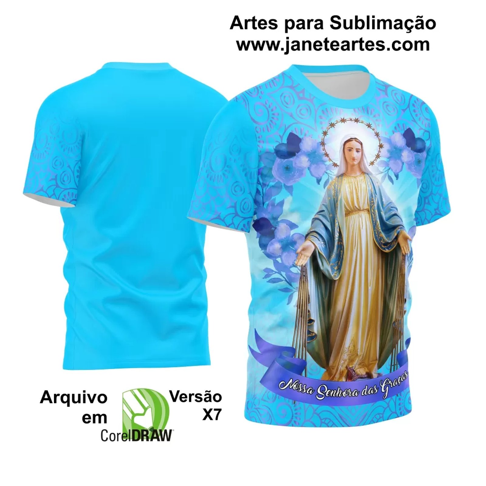 Arte Vetor Camisa Nossa Senhora Das Graças 2023