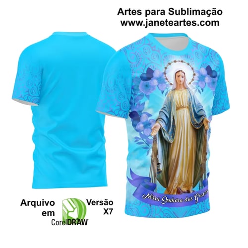 Arte Vetor Camisa Nossa Senhora Das Graças 2023 Arte Vetor Camisa Nossa Senhora Das Graças 2023