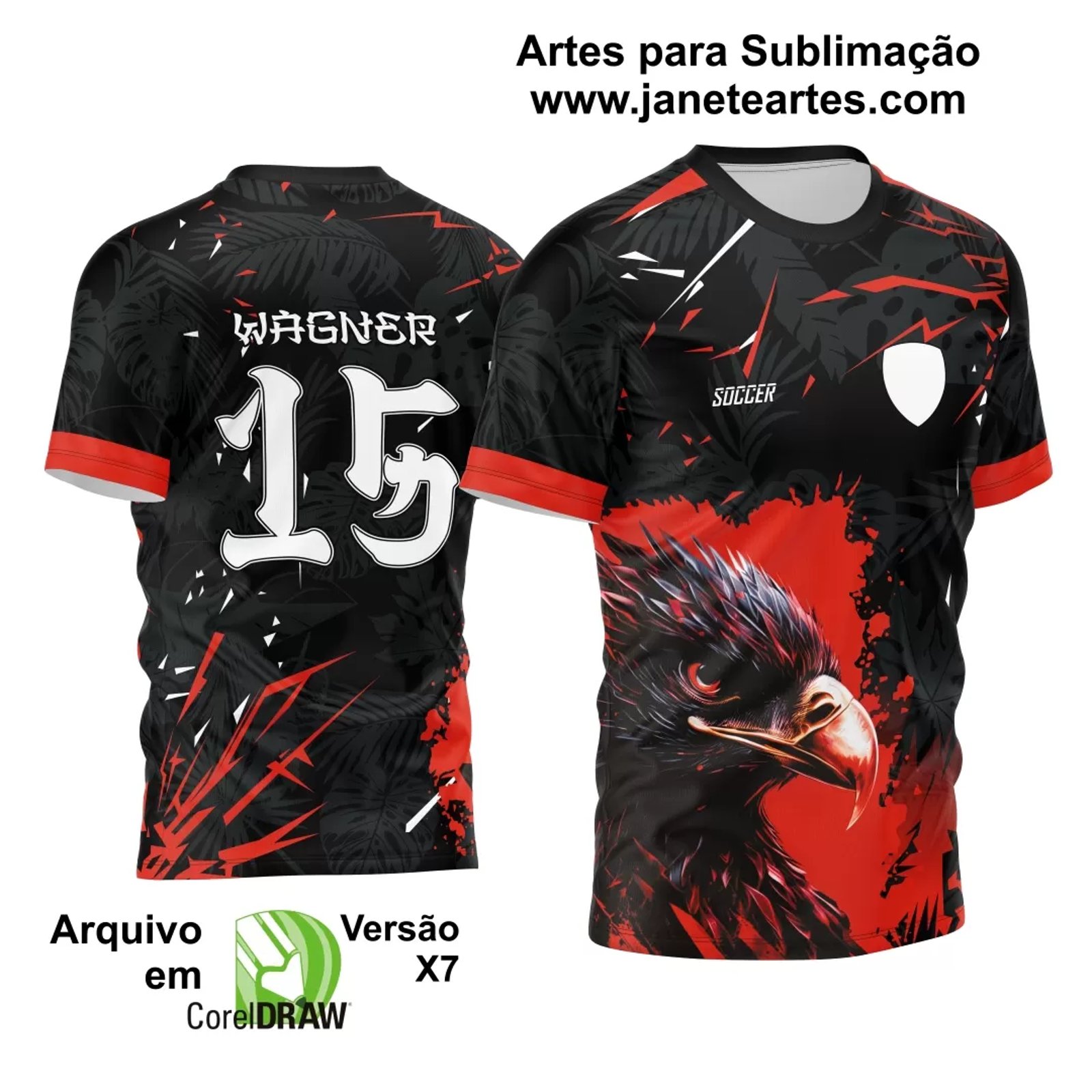 Arte Vetor Camisa Interclasse - Jogos Internos - 2024 - Águia Vermelha