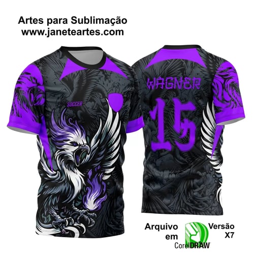 Arte Vetor Camisa Interclasse - Jogos Internos - 2024 - Fênix Roxa