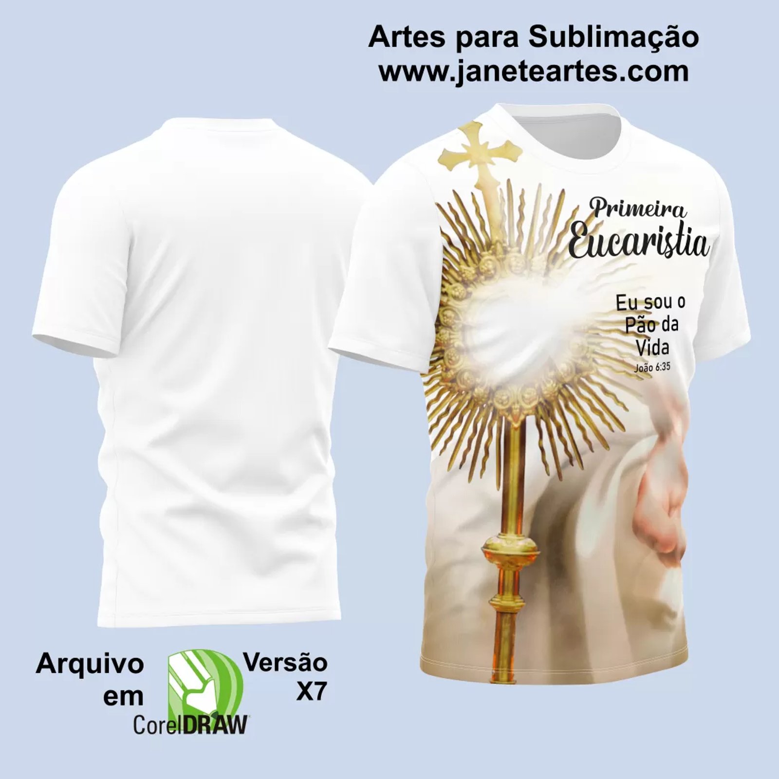 Arte Estampa Religião - Eucaristia Primeira Comunhão