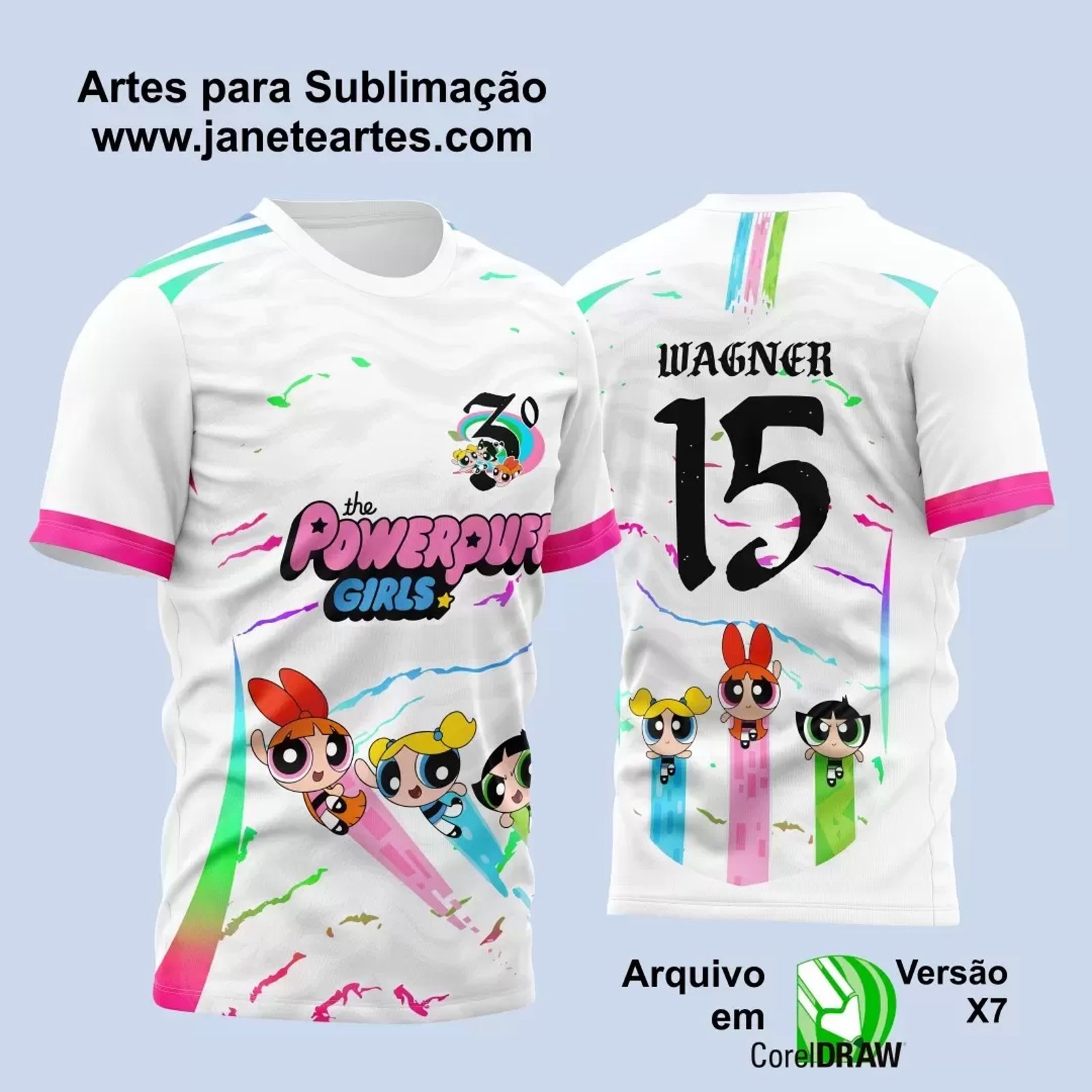 Arte Vetor Camisa Interclasse Meninas Superpoderosas 2024