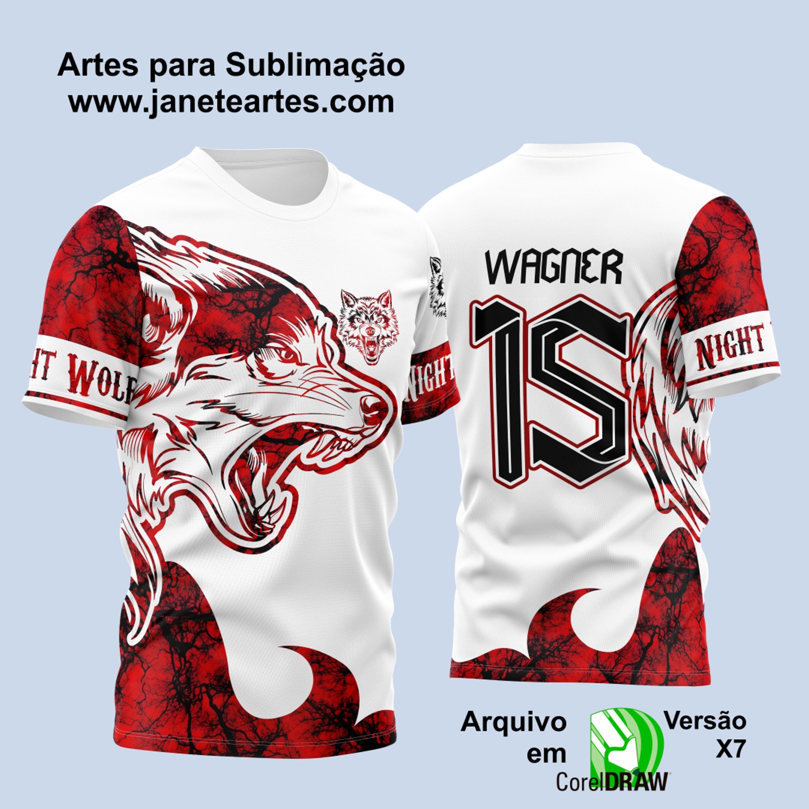 Arte Vetor Camisa Interclasse - Jogos Internos - 2024 - Lobo