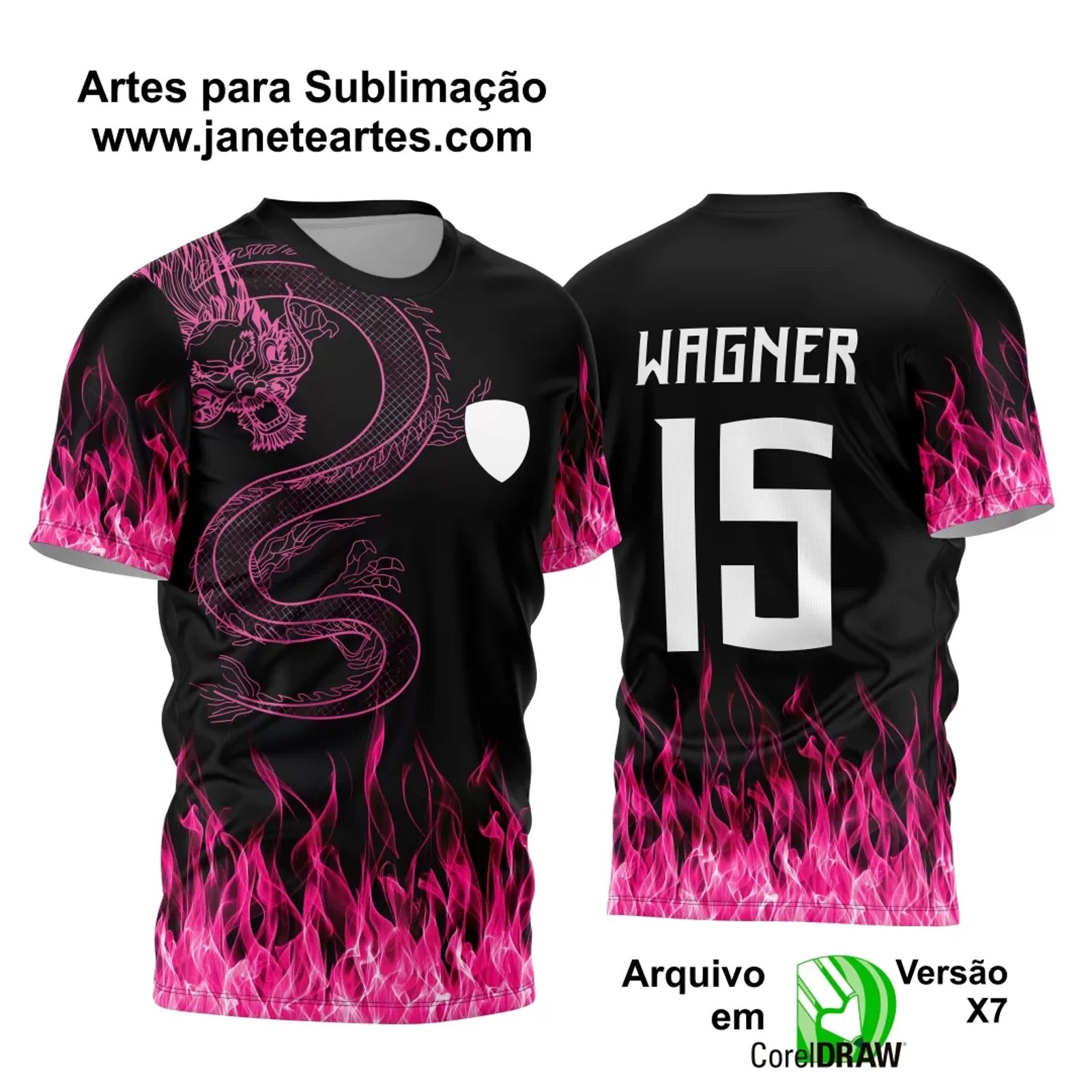 Arte Estampa Camisa Interclasse - Jogos Internos - 2024 - Dragão