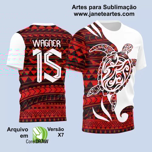 Arte Vetor Camisa Interclasse Tartaruga Tribal