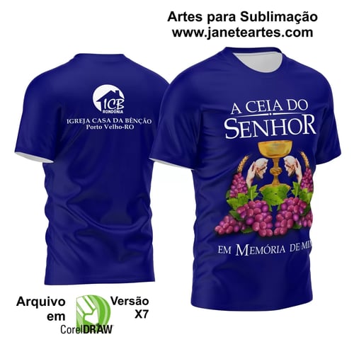 Arte Estampa Camisa Religião Ceia 2024