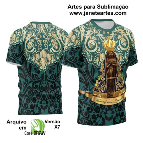 Arte Vetor Camisa Religião - Nossa Senhora Aparecida 2024