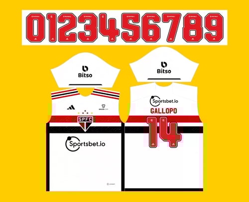 Arte Vetor Camisa São Paulo Titular 2023-24