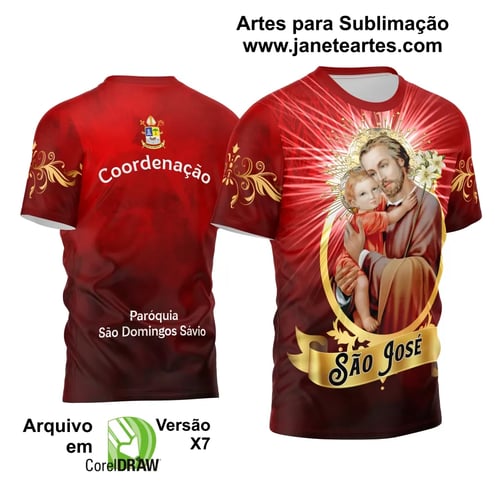 Arte Estampa Camisa Vetor Religião - São José 2024