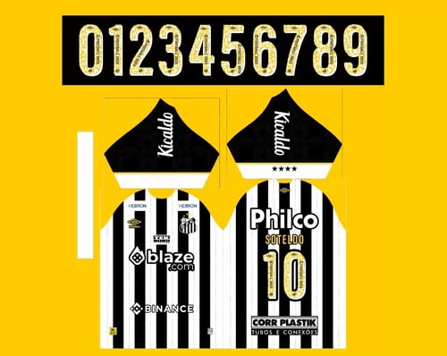Arte Vetor Camisa Santos Reserva 2023-24