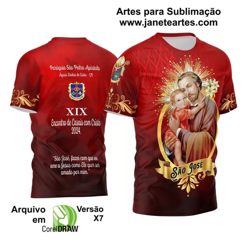 Arte Estampa Camisa Vetor Religião - São José 2024