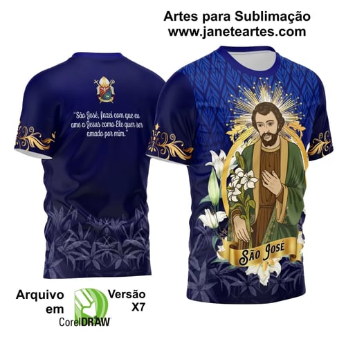 Arte Estampa Camisa Vetor Religião - São José 2024