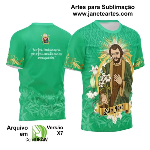 Arte Estampa Camisa Vetor Religião - São José 2024