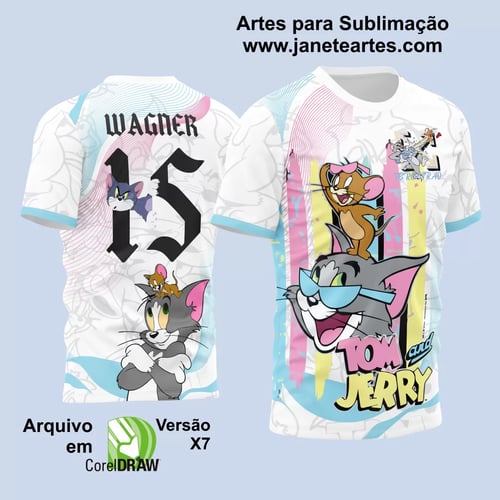 Arte Estampa Camisa Interclasse Tom e Jerry