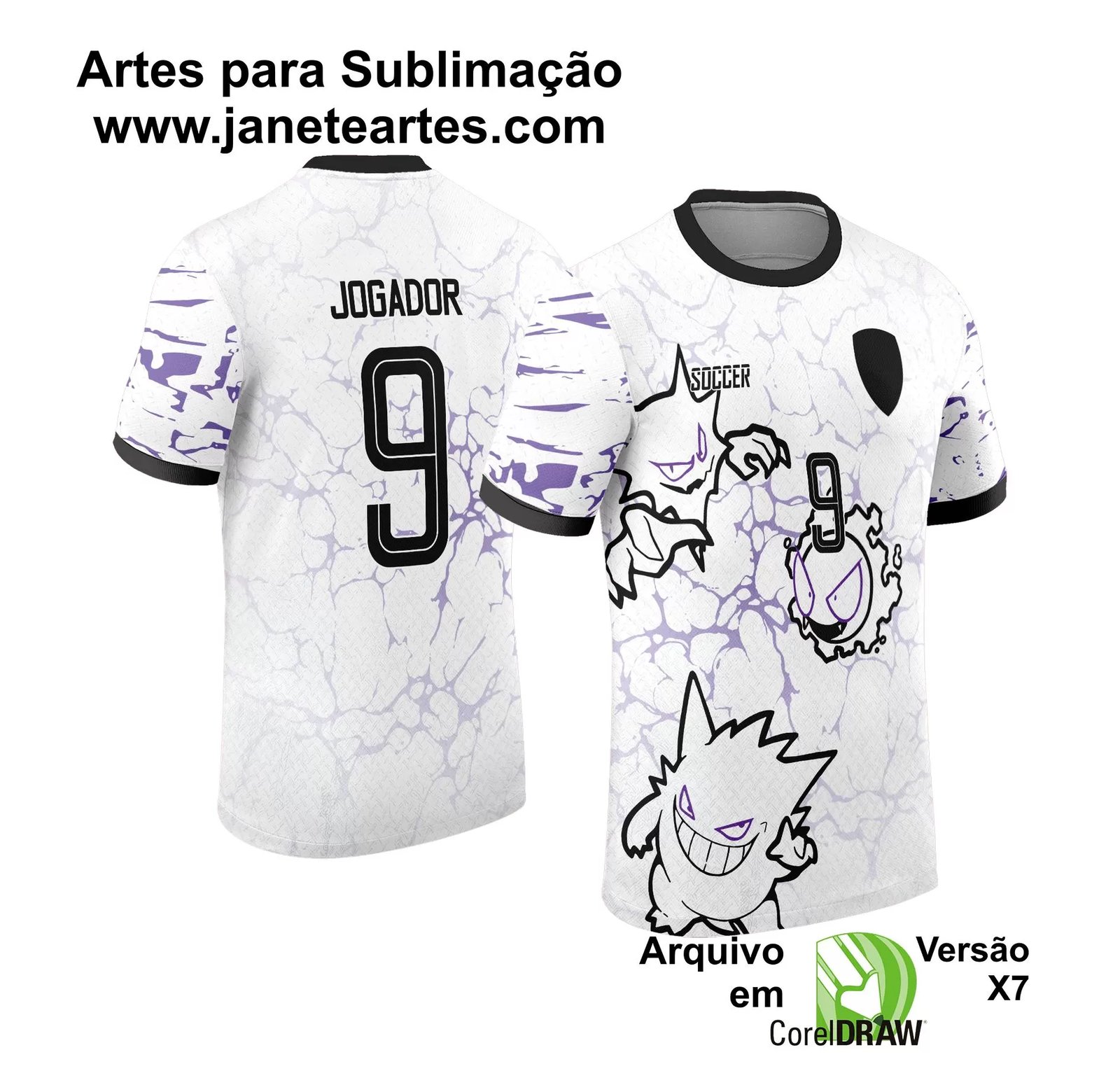 Arte Estampa Camisa InterClasse 2024 Gengar