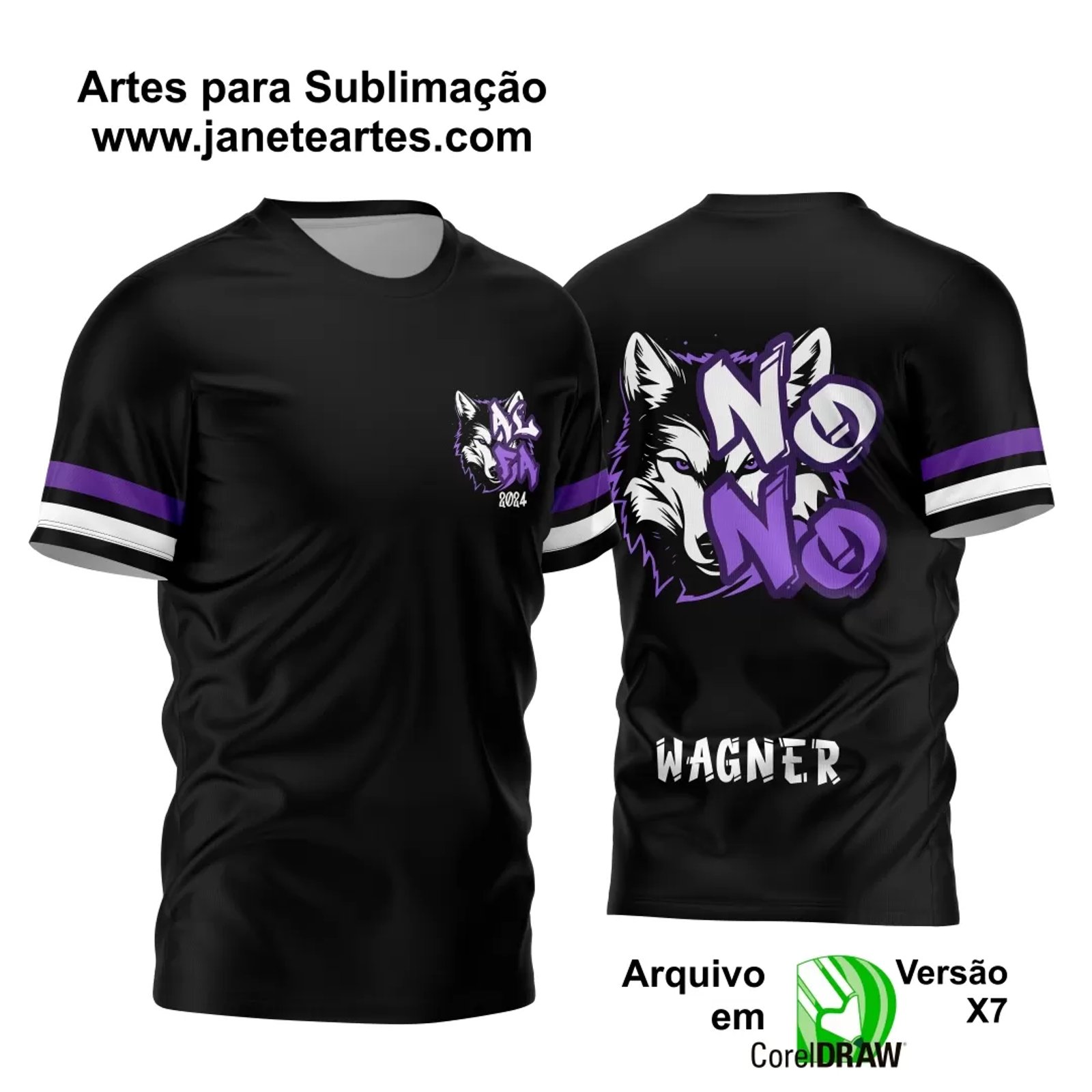 Arte Vetor Camisa Nono Ano Lobo Alfa 2024