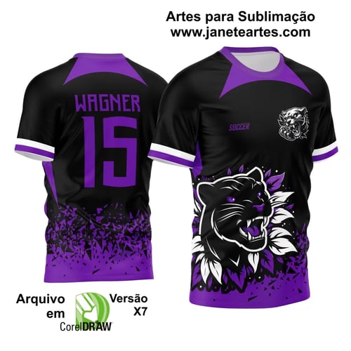 Arte Estampa Camisa Interclasse Pantera Roxa 2024