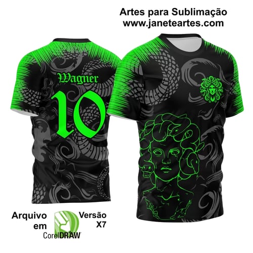 Arte Estampa Camisa Interclasse Medusa Grega 2024