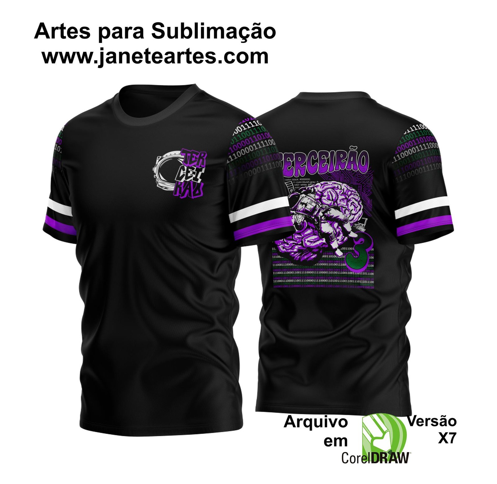 Arte Vetor Camisa Terceirão Astronauta Informatica