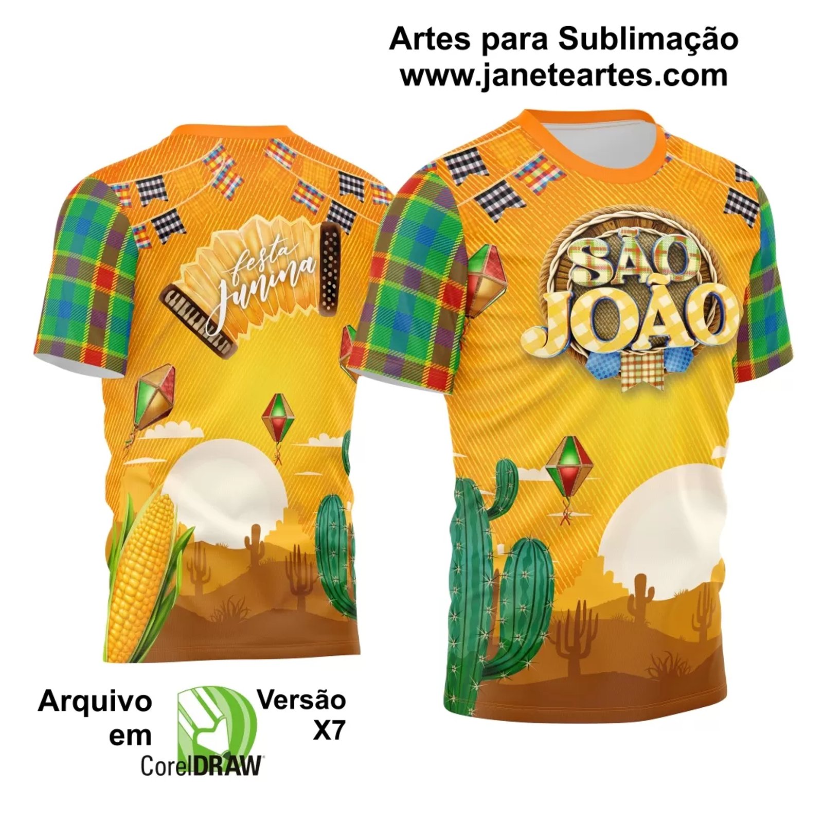 Arte Estampa Camisa Festa Junina Arraiá 2025