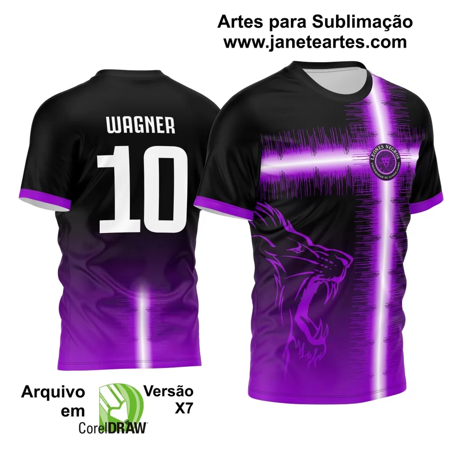 Arte Vetor Camisa Interclasse Leão 2024 Roxo