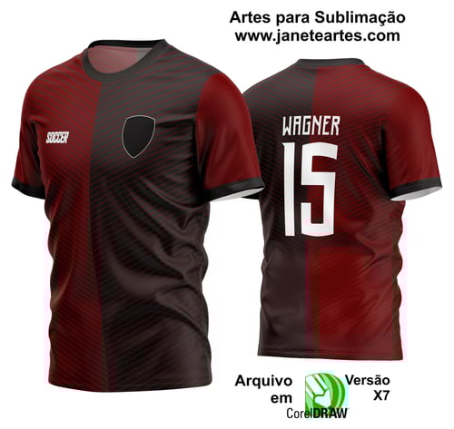 Arte Vetor Estampa Camisa Time Amador Futebol 2024 Arte Vetor Estampa Camisa Time Amador Futebol 2024