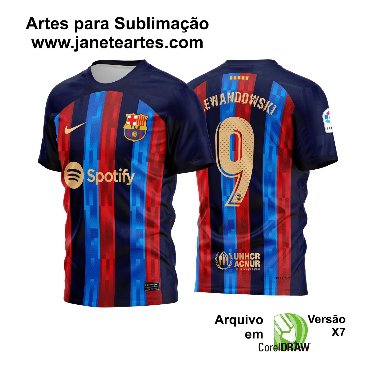Arte Vetor Camisa Barcelona Titular 2022-2023 - Janete Artes