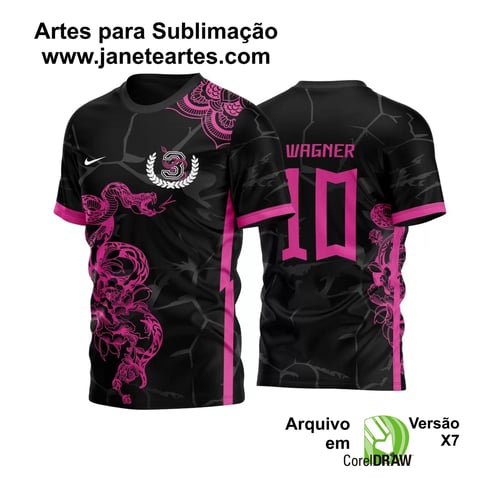 Arte Vetor Camisa Cobra - Time Rosa 2023