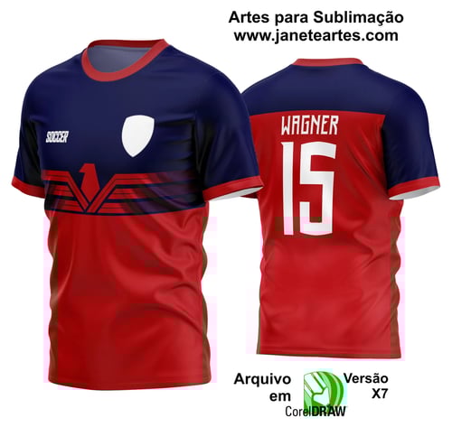 Arte Vetor Estampa Camisa Time Amador Futebol 2024 Arte Vetor Estampa Camisa Time Amador Futebol 2024