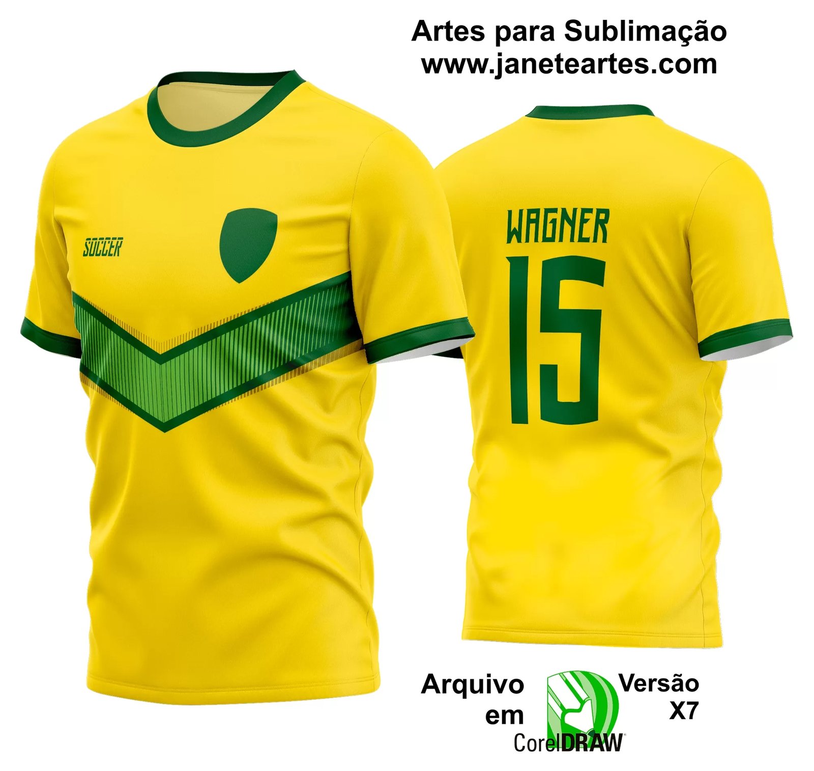 Arte Vetor Estampa Camisa Time Amador Futebol 2024 - Janete Artes