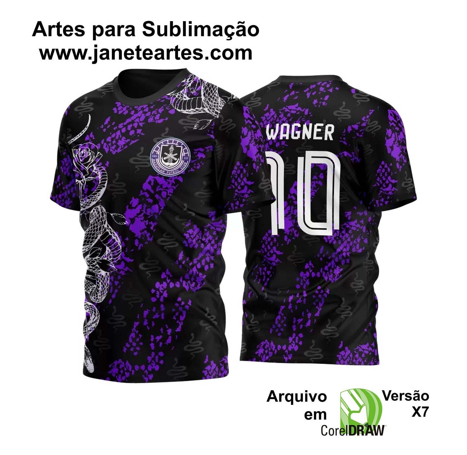 Arte Vetor Camisa Inter de Milão Roxa Cobra 2023