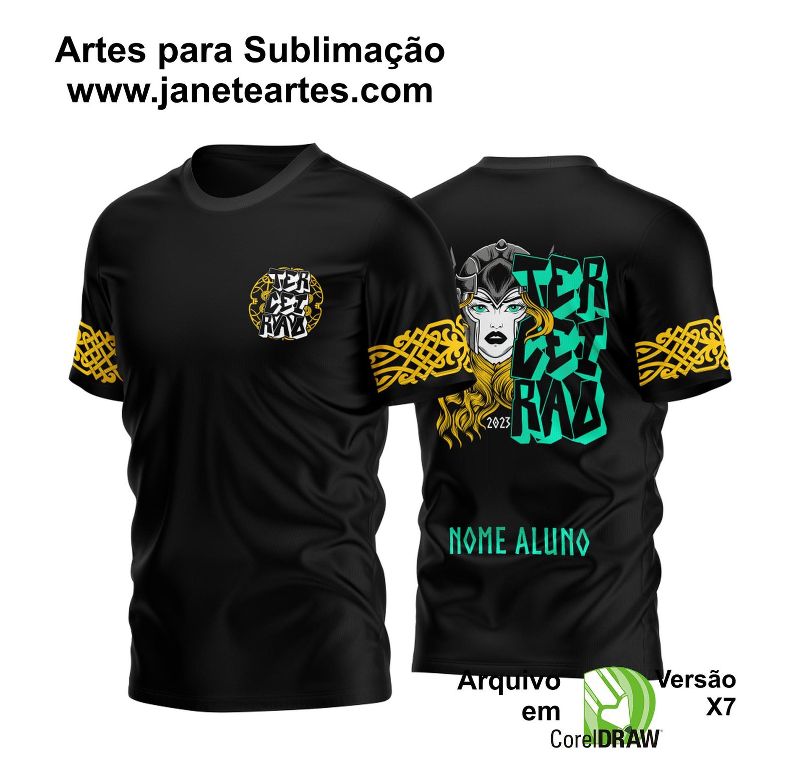 Arte Vetor Camisa Terceirão Valquíria 2023